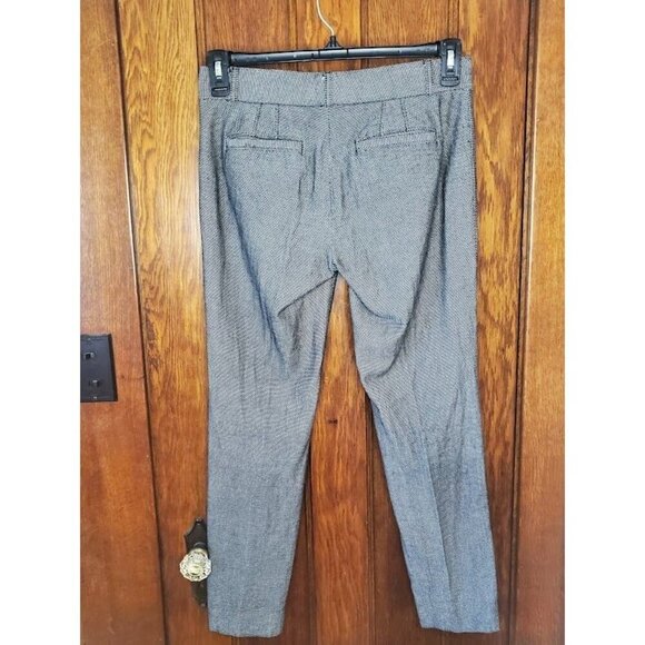 Banana Republic Sloan Womens Pants Size 2 Gray Checkered Slim Fit Viscose & Cott - Picture 2 of 7